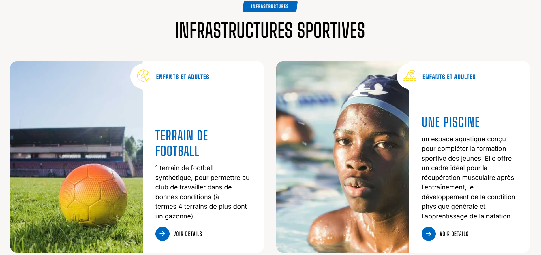 Nioro Foot Center — page intérieure