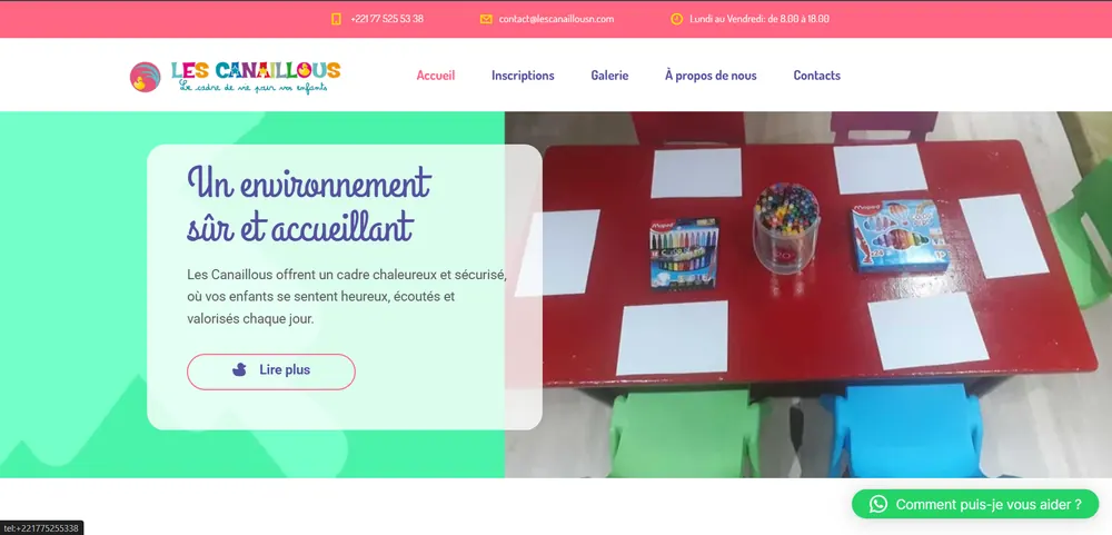 Page d'accueil du site Les Canaillous